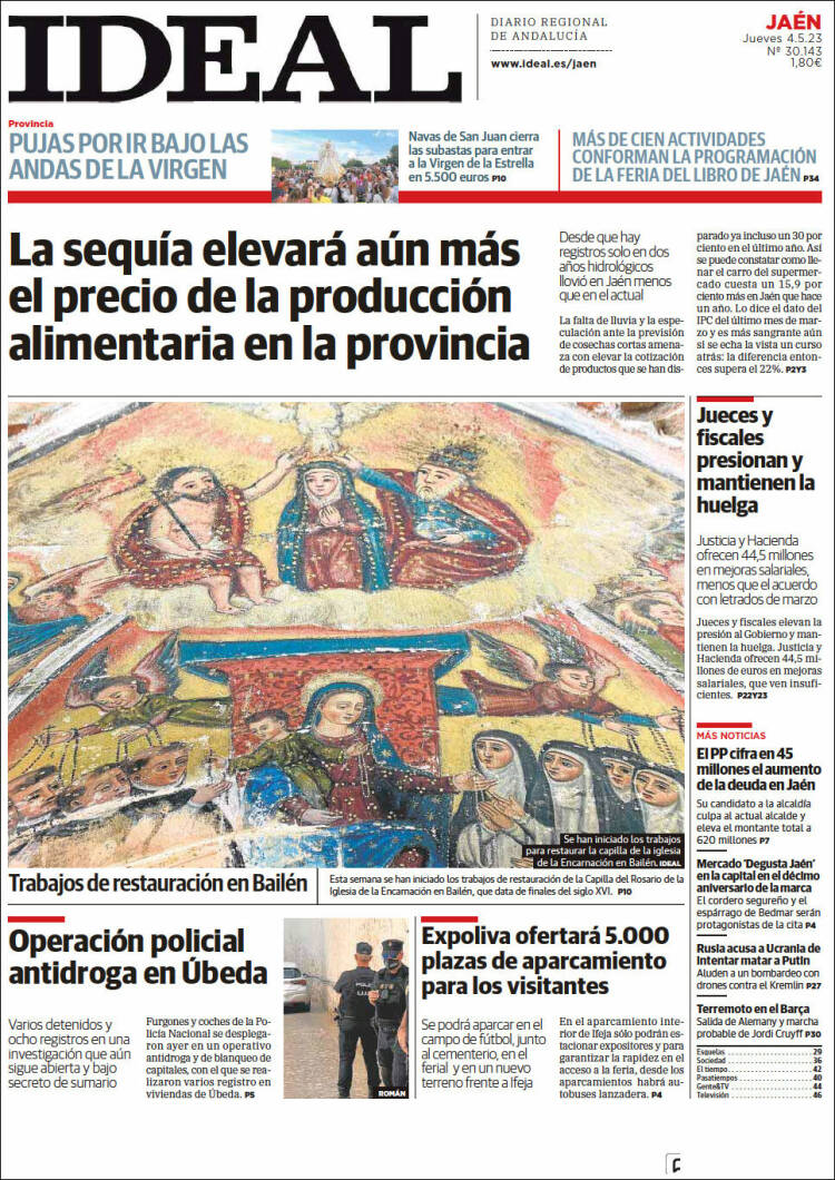 Portada de El Ideal de Jaén (España)
