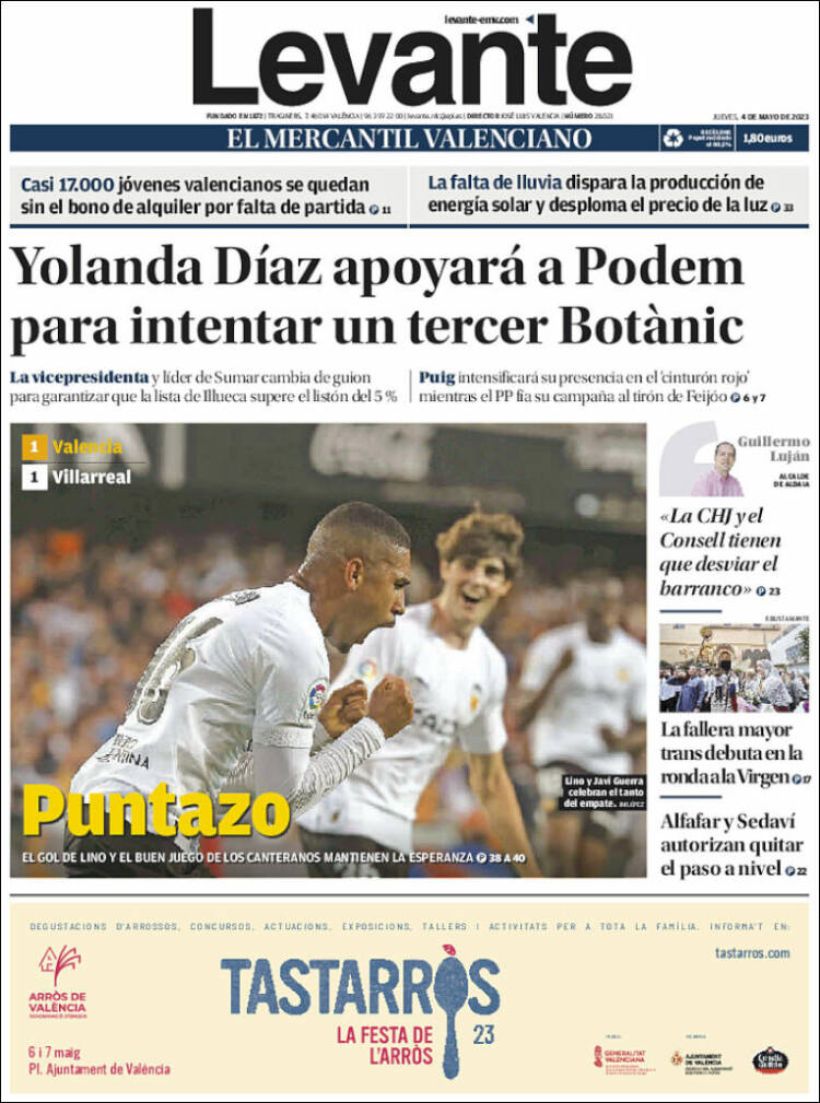 Portada de Levante (España)