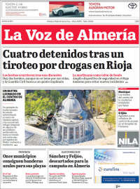Portada de La Voz de Almería (España)