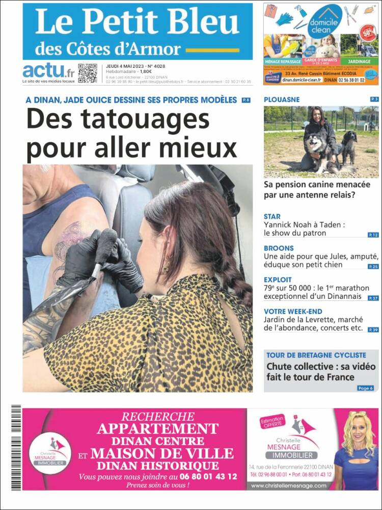 Portada de Le Petit Bleu (Francia)