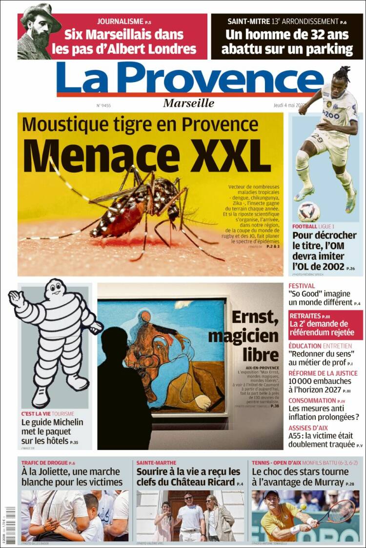 Portada de La Provence (Francia)