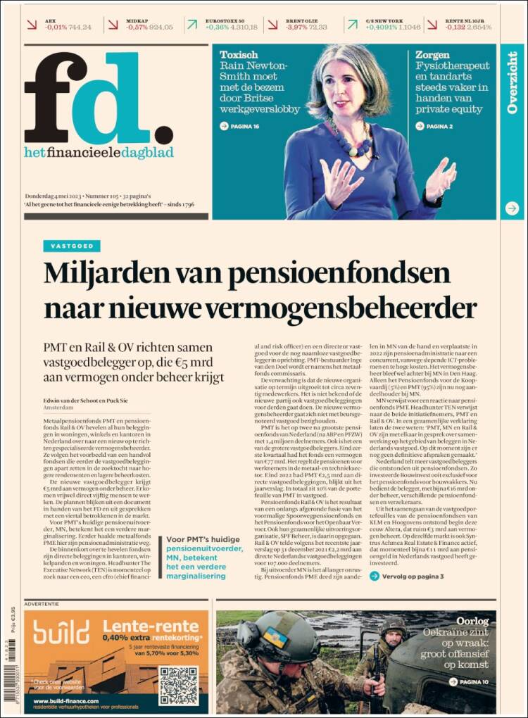 Portada de Het Financieele Dagblad (Pa&iacute;ses Bajos)