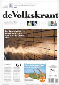 Journal De Volkskrant (Pays-Bas). Les Unes Des Journaux De Pays-Bas ...