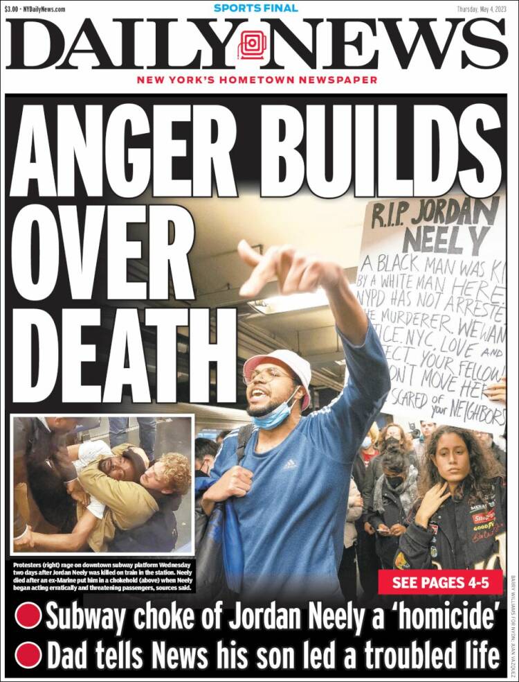 Portada de Daily News - New York (USA)