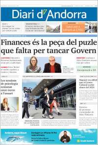 Portada de Diari d’Andorra (Andorre)