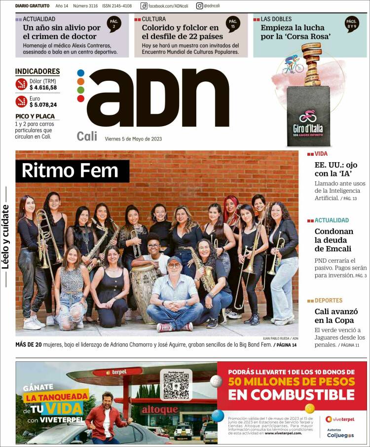 Portada de ADN - Cali (Colombia)