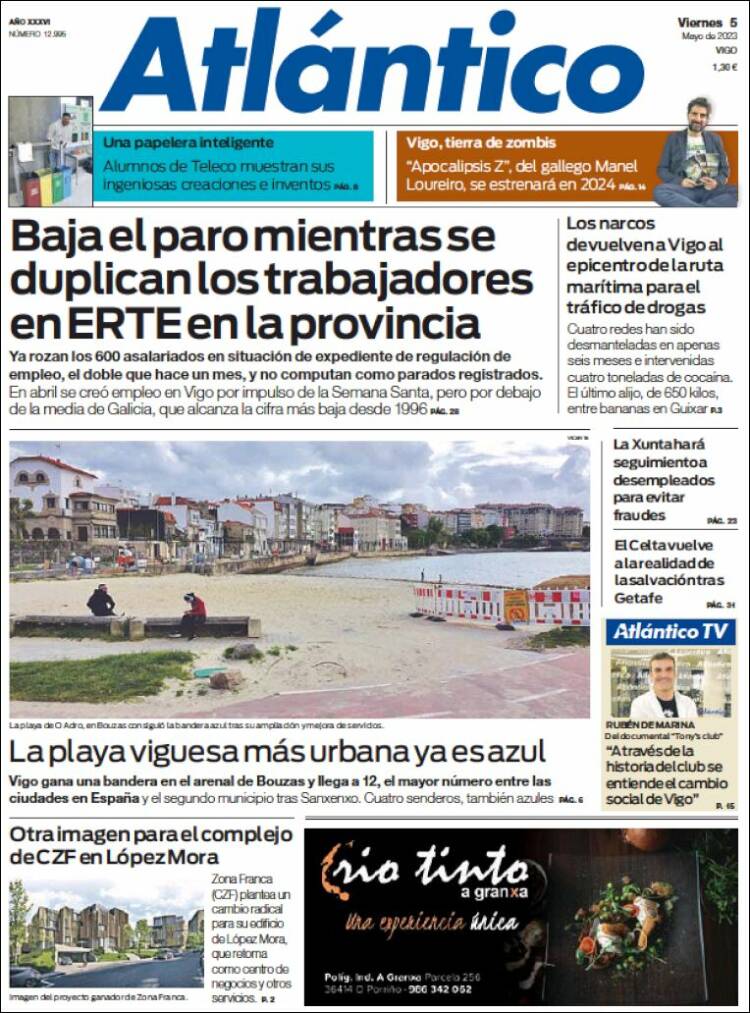 Portada de Atlántico Diario (España)