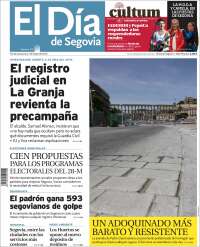 Portada de El Día de Segovia (España)