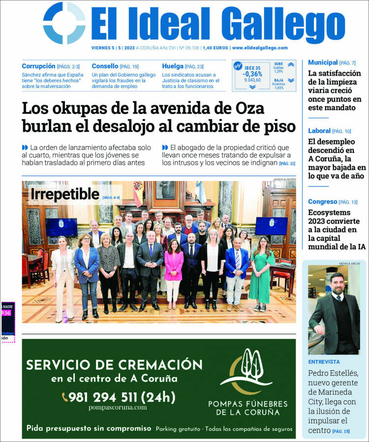 Portada de El Ideal Gallego (España)