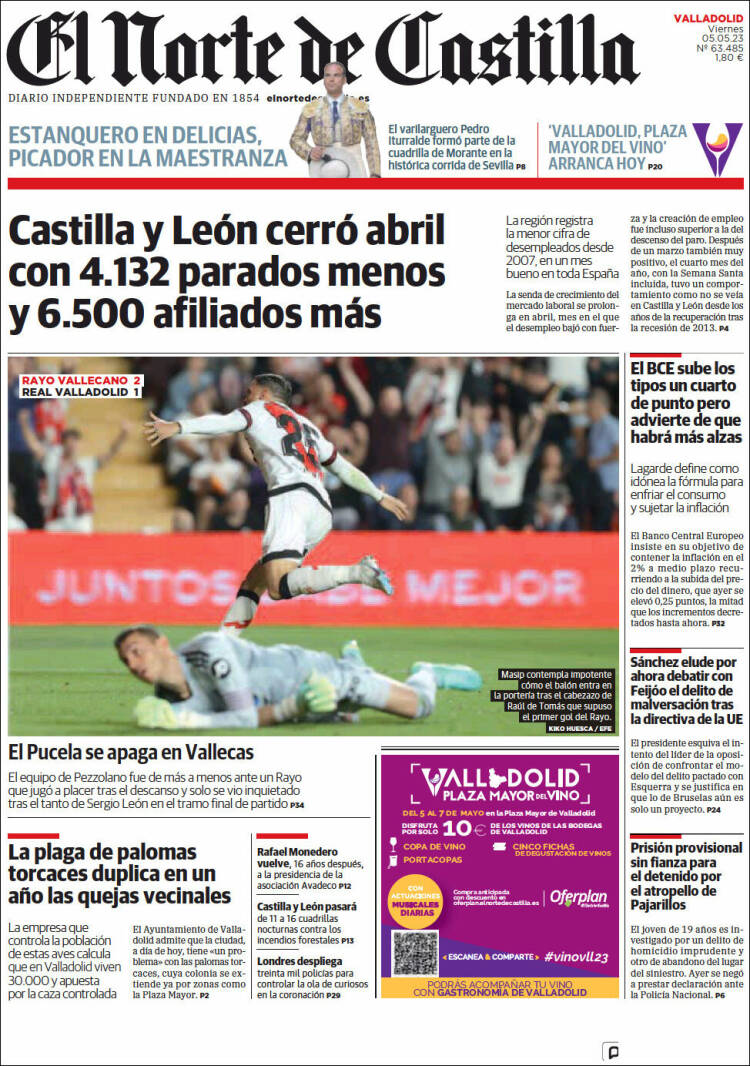 Portada de Norte de Castilla - Valladolid (España)