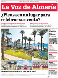 Portada de La Voz de Almería (España)