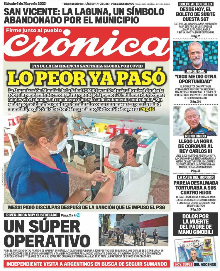 Portada de Crónica (Argentina)