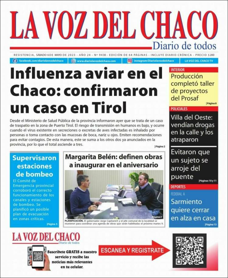 Portada de La Voz del Chaco (Argentina)