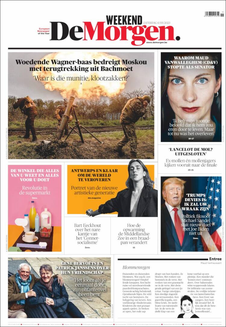 Portada de De Morgen (B&eacute;lgica)