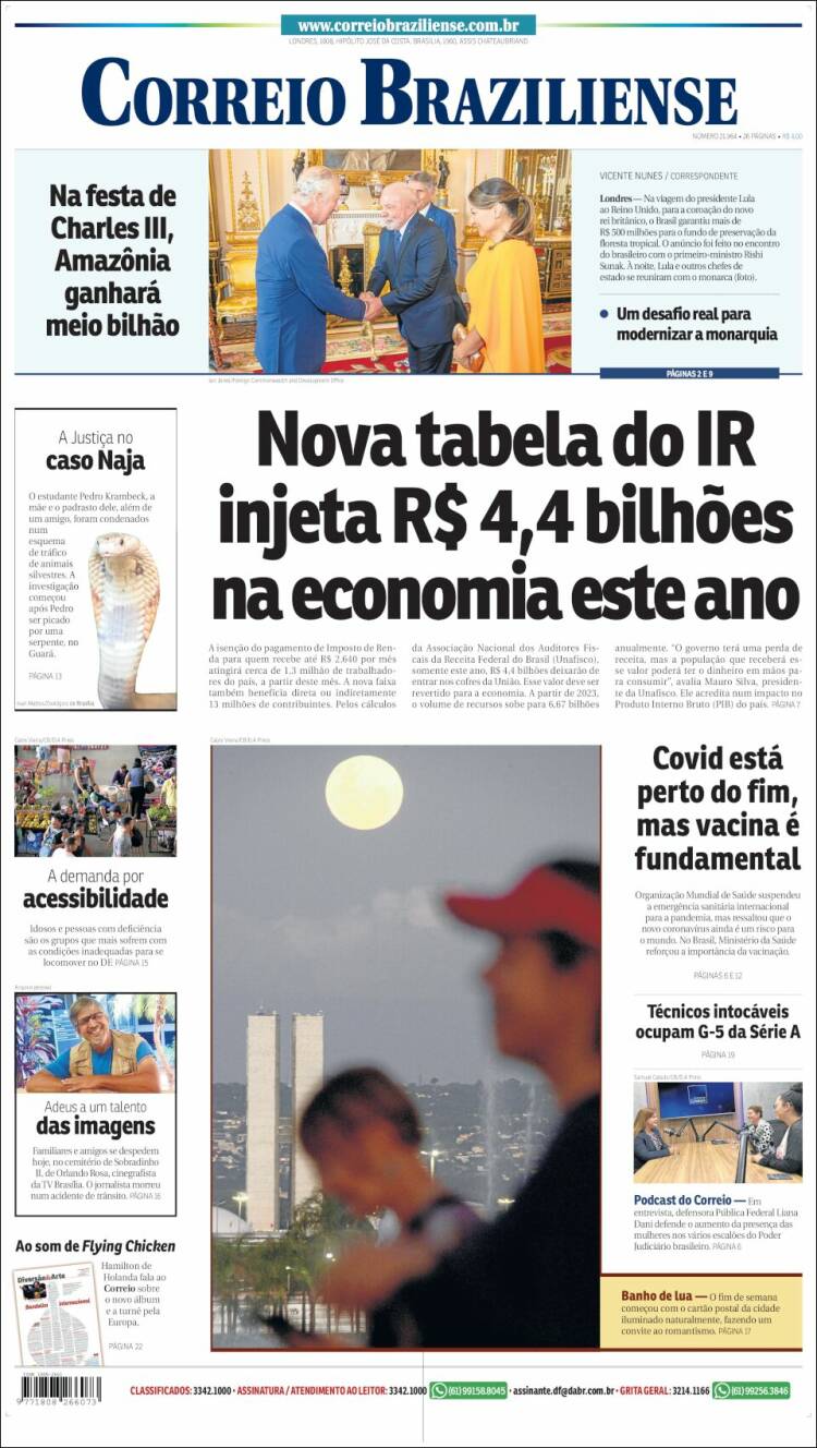 Portada de Correio Braziliense (Brasil)