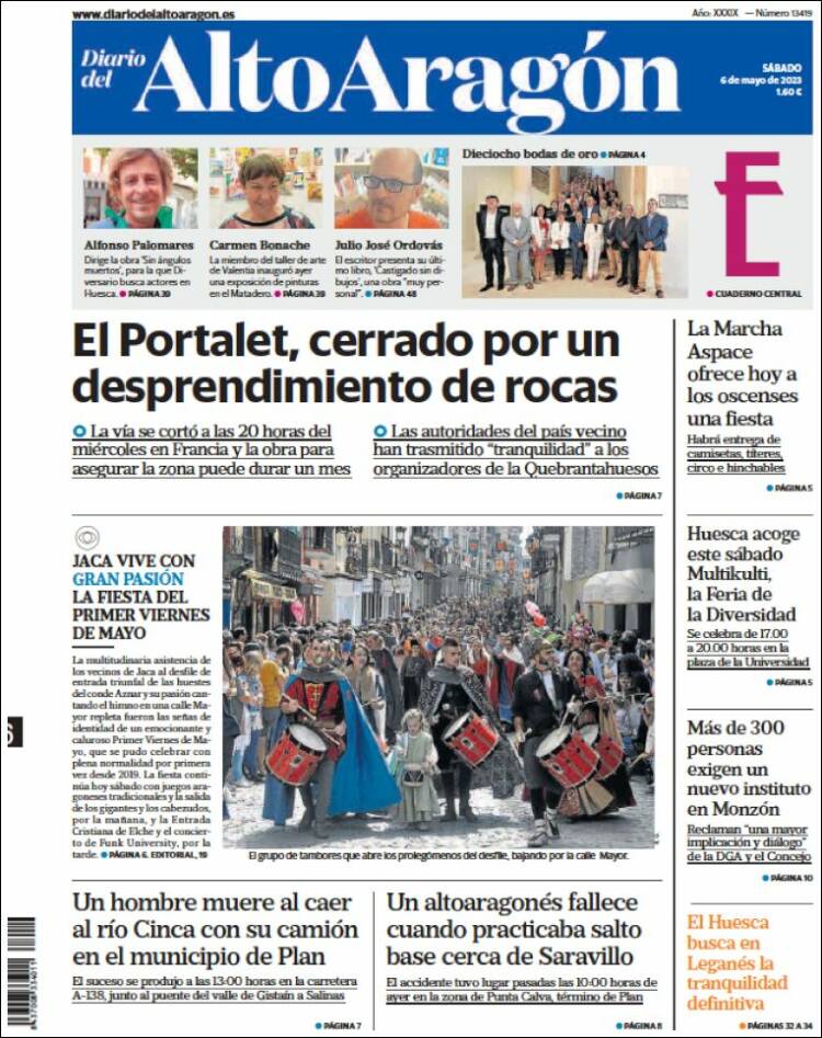 Portada de Diario del AltoAragón (España)