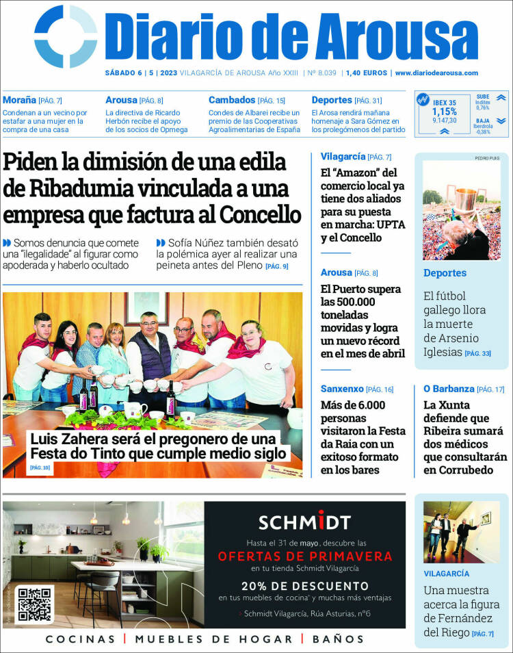 Portada de Diario de Arousa (España)