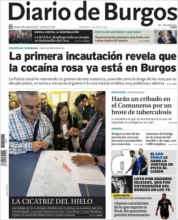 Portada de Diario de Burgos (España)