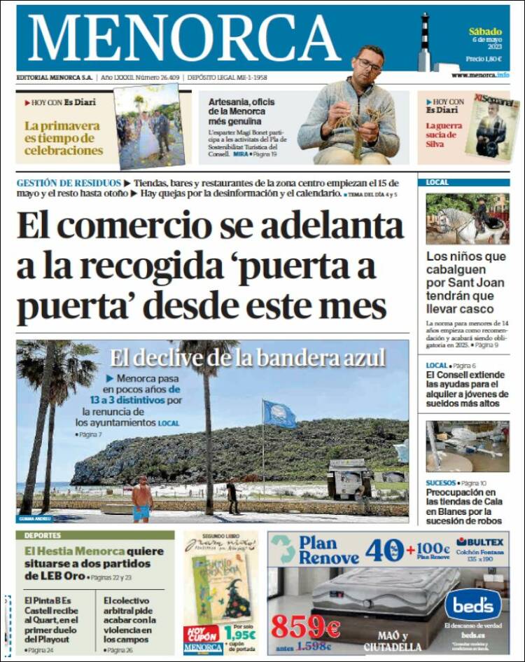 Portada de Menorca - Diario Insular (España)