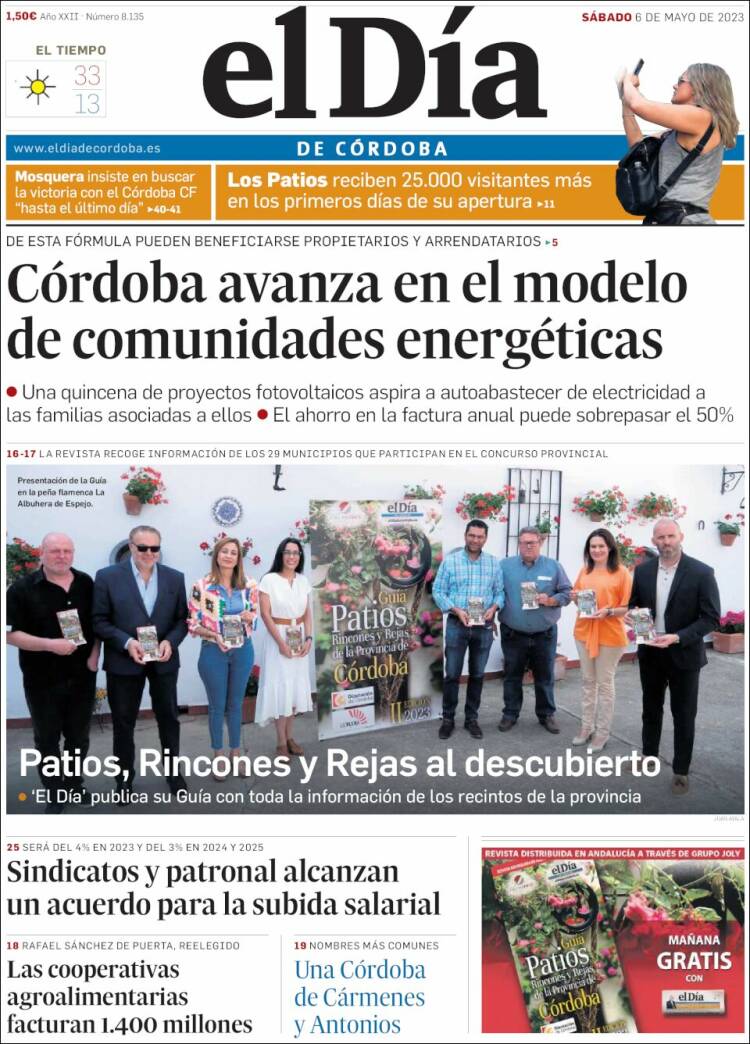 Portada de El Día de Córdoba (España)