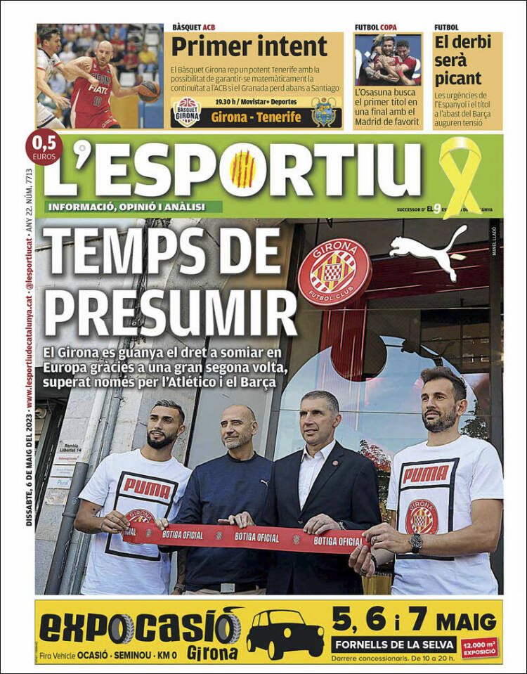 Portada de L'Esportiu : Girona (España)