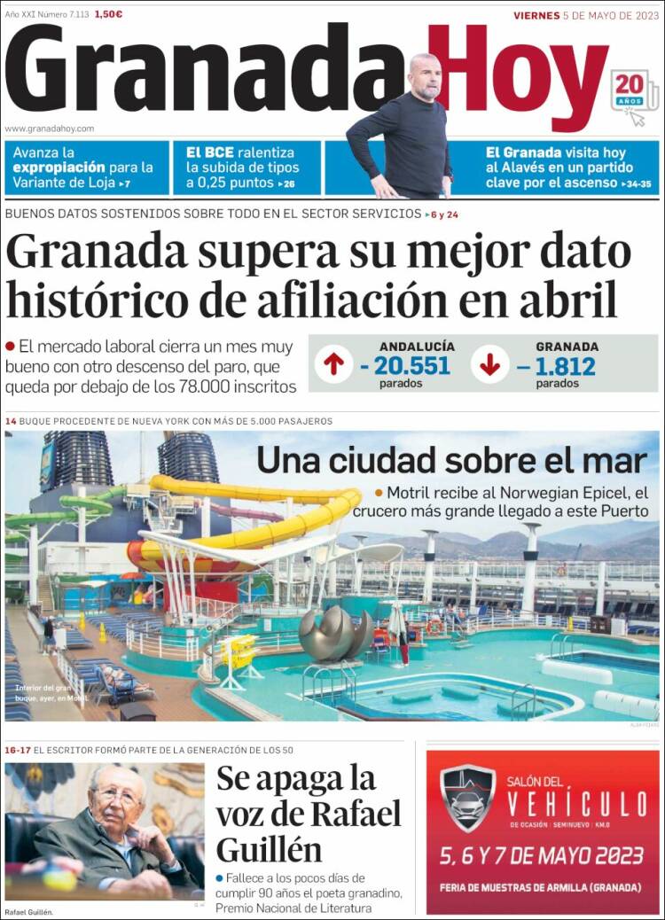 Portada de Granada Hoy (España)