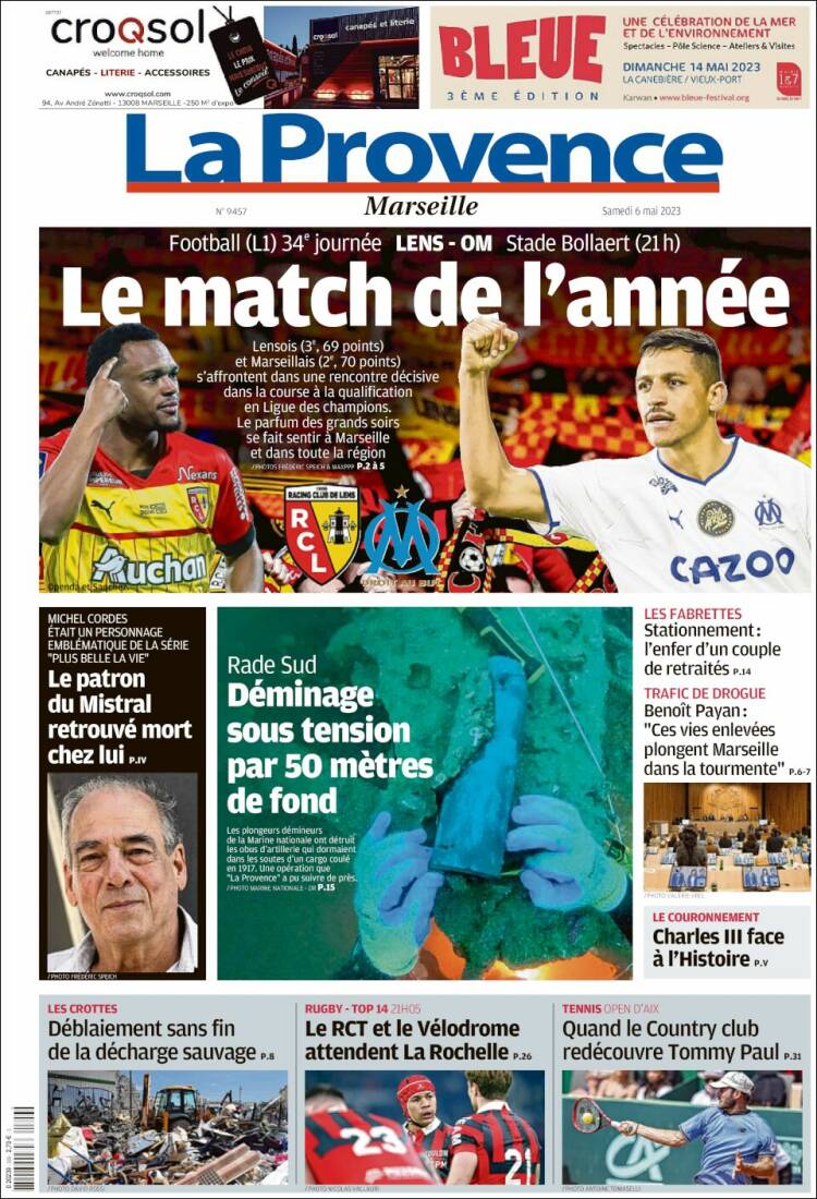 Portada de La Provence (Francia)