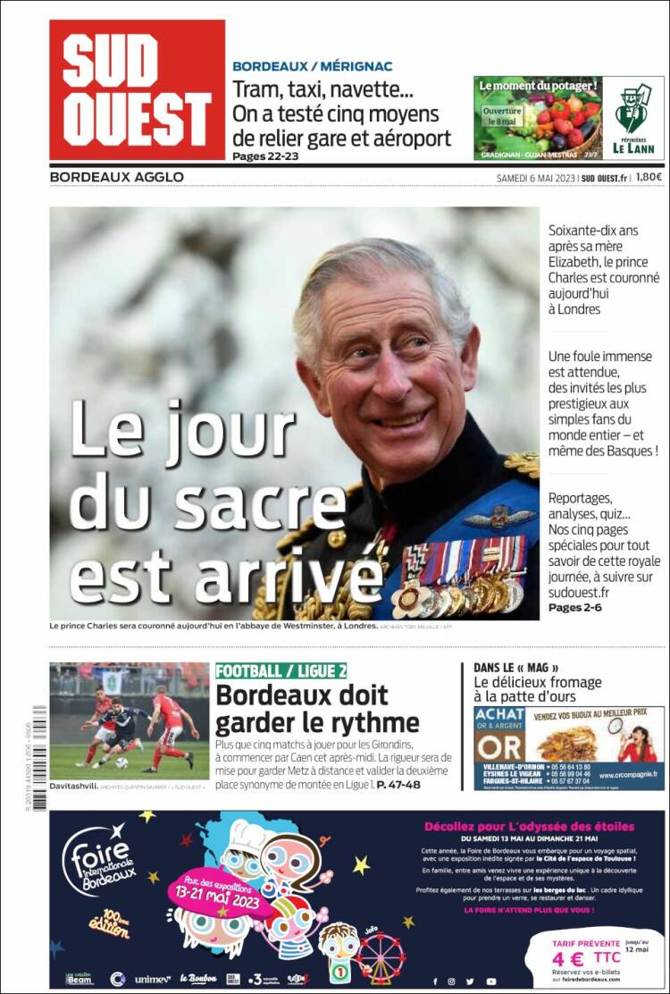 Portada de Sud Ouest (France)