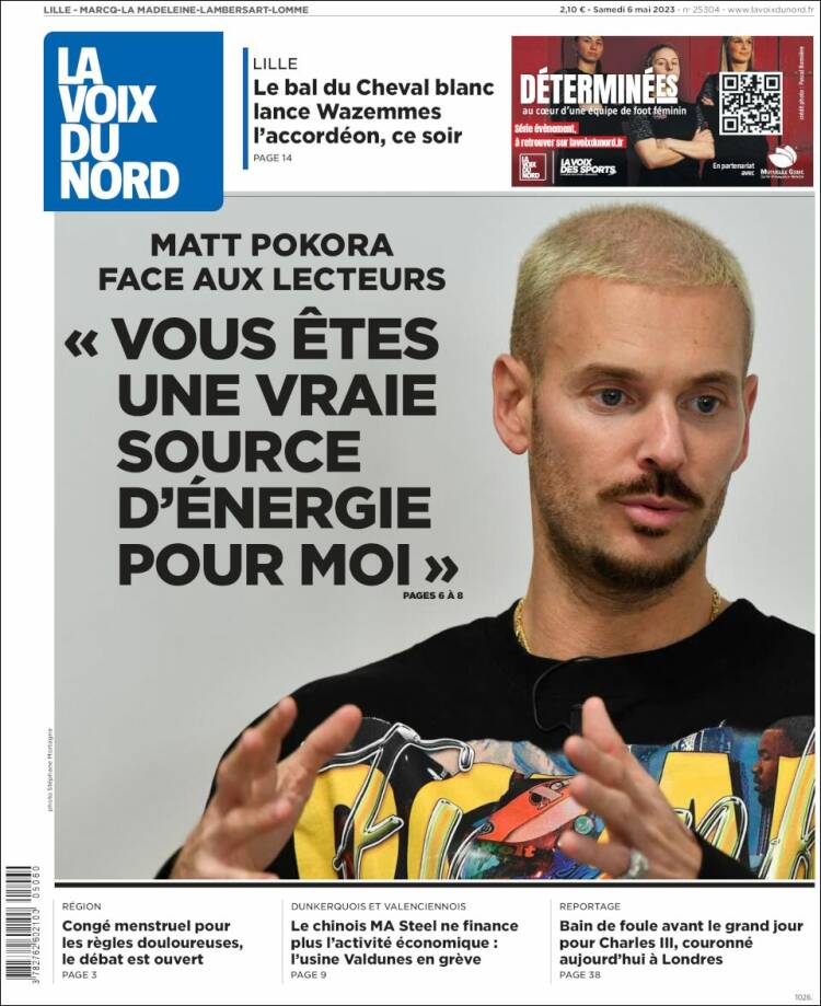 Portada de La Voix du Nord (France)