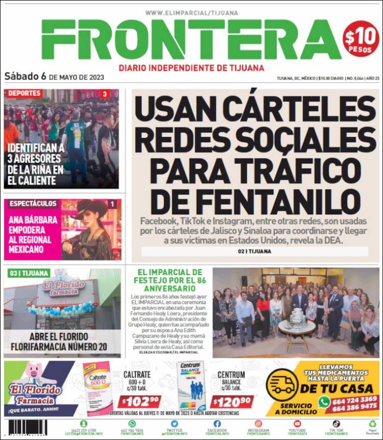 Portada de Frontera (México)