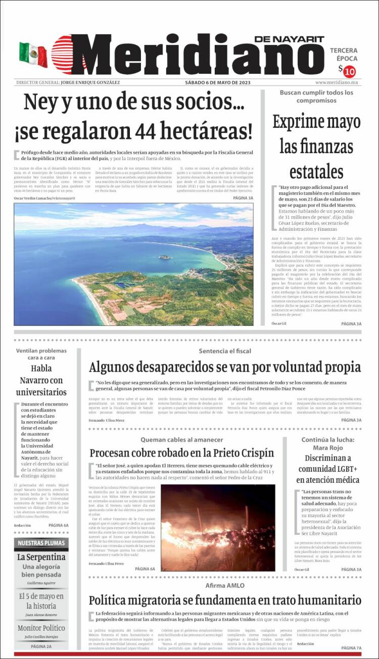 Portada de Meridiano (México)