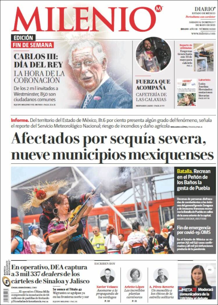 Portada de Milenio - Estado de México (México)