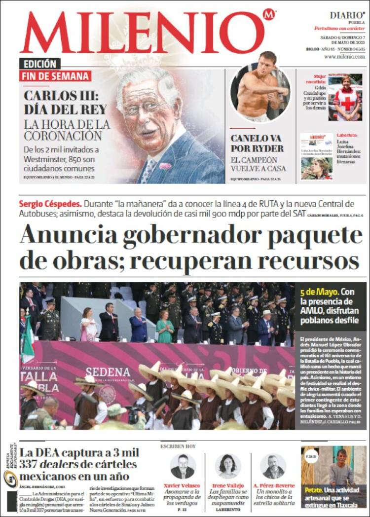 Portada de Milenio de Puebla (México)