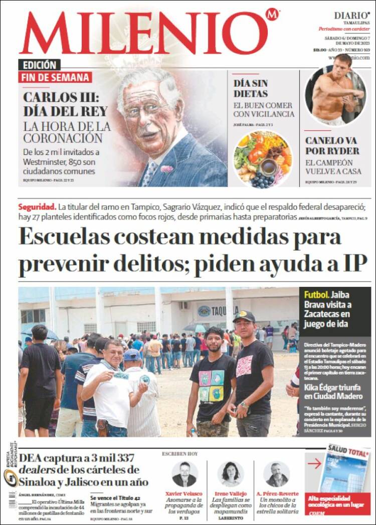 Portada de Milenio - Tamaulipas (México)