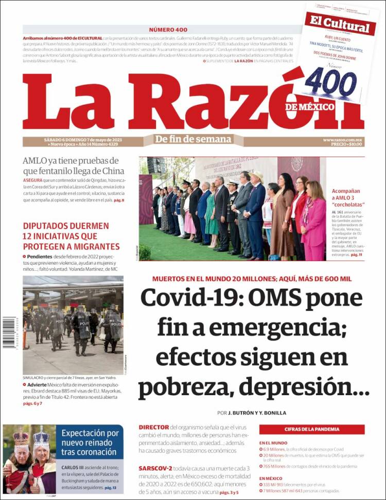 Portada de La Razón (México)