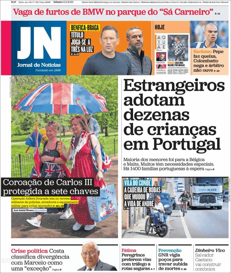 Portada de Jornal de Notícias (Portugal)