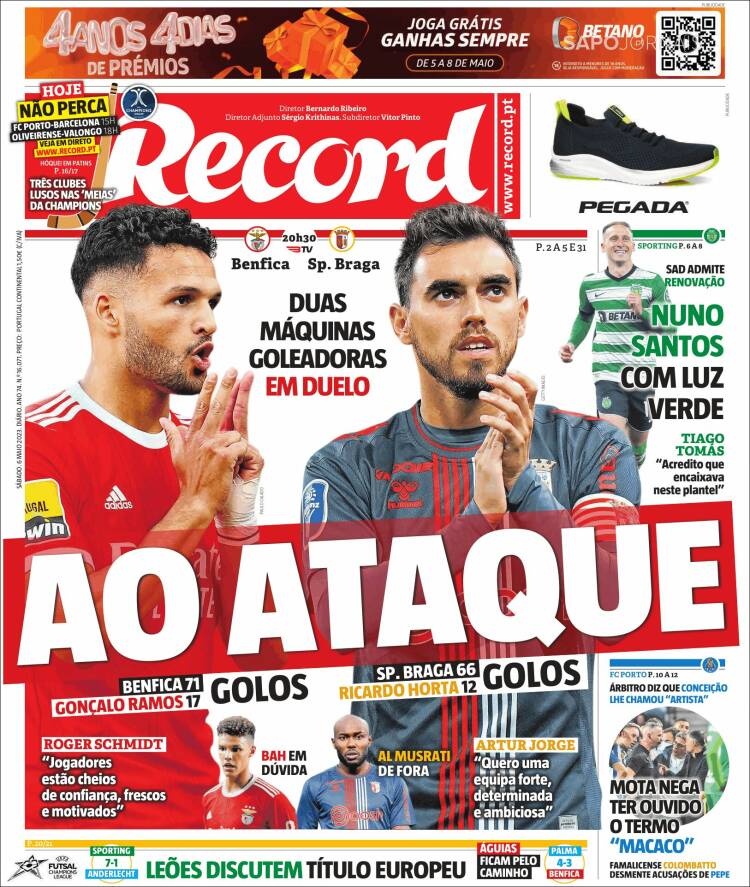 Portada de Record (Portugal)