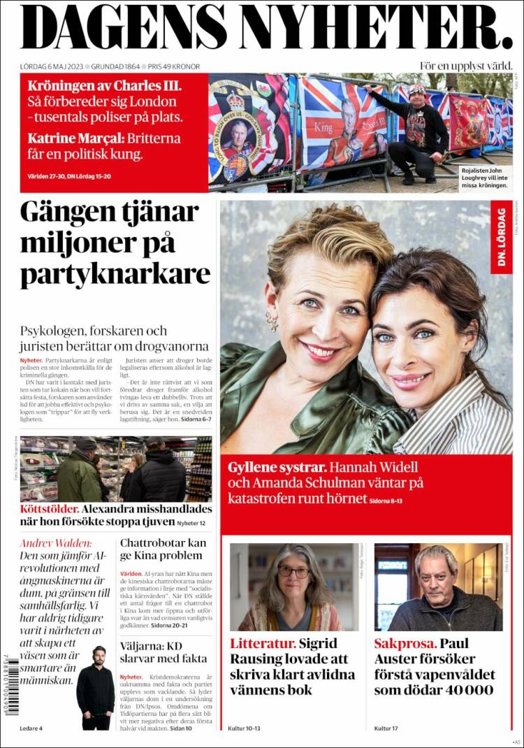 Portada de Dagens Nyheter (Suecia)