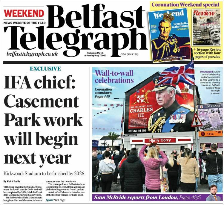 Portada de Belfast Telegraph (Royaume-Uni)