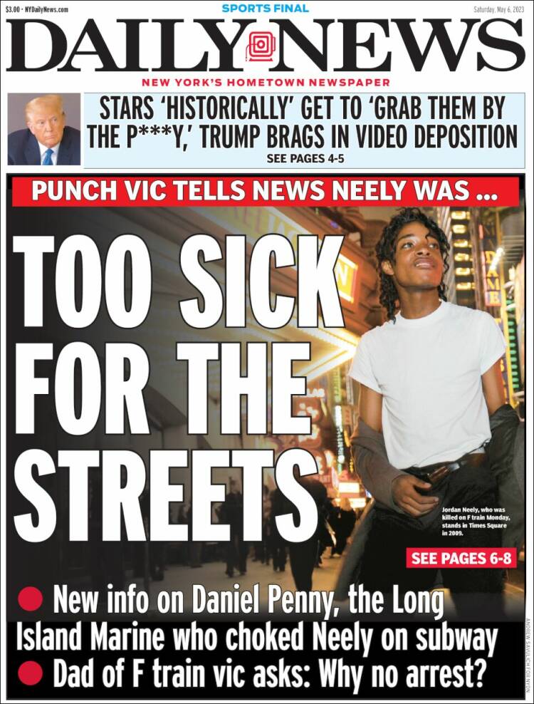 Portada de Daily News - New York (USA)