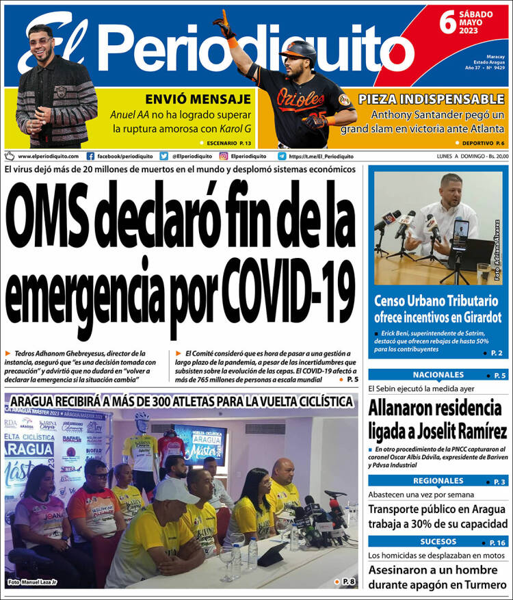 Portada de Periodiquito de Aragua (Venezuela)