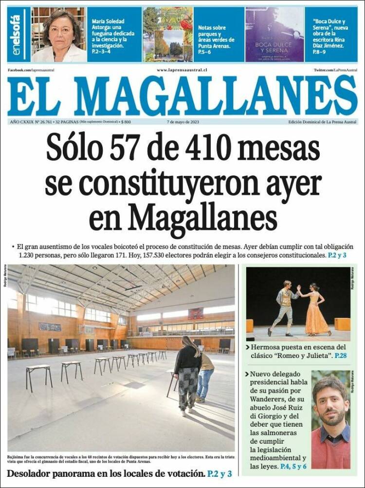 Portada de El Magallanes (Chile)