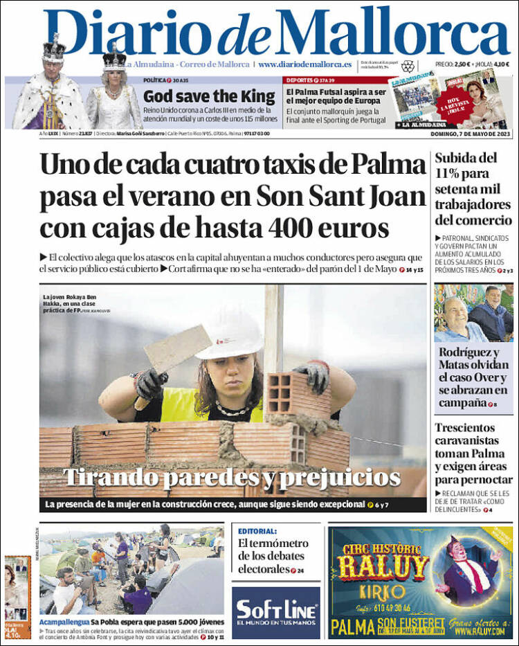 Portada de Diario de Mallorca (España)