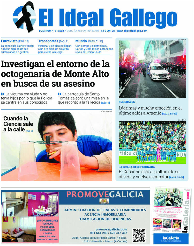 Portada de El Ideal Gallego (España)