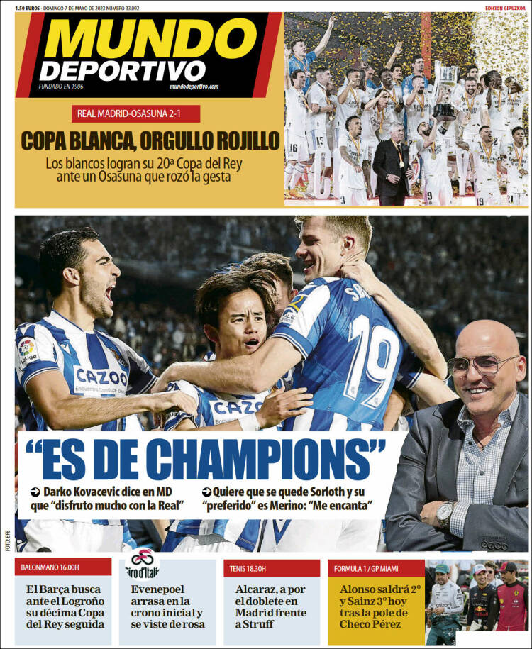 Portada de Mundo Deportivo Gipuzkoa (España)