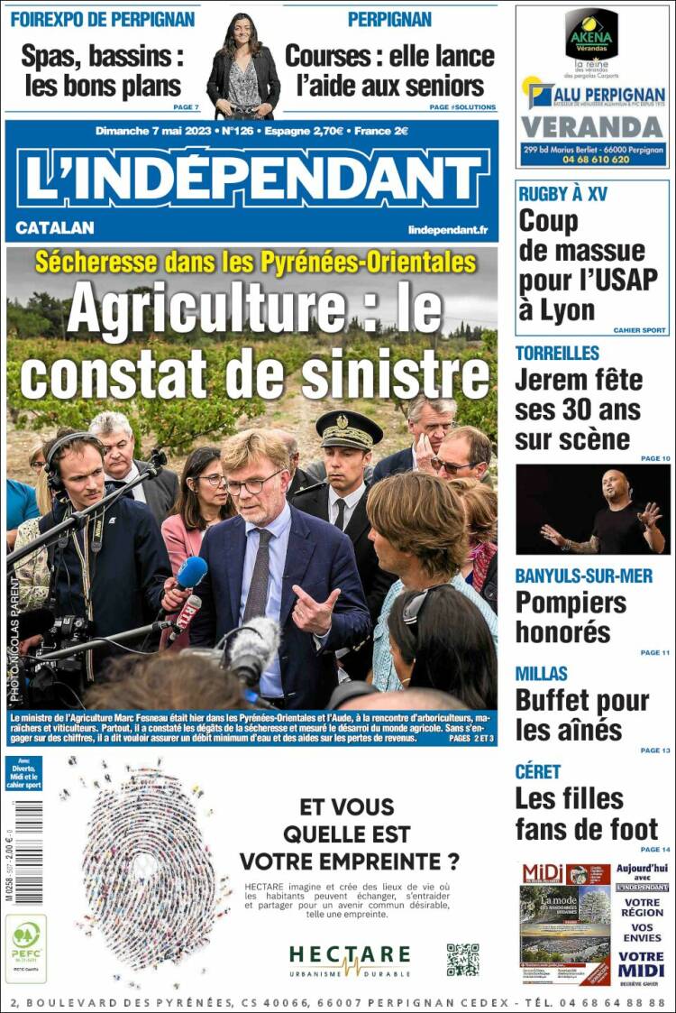 Portada de Le Indépendant (Francia)