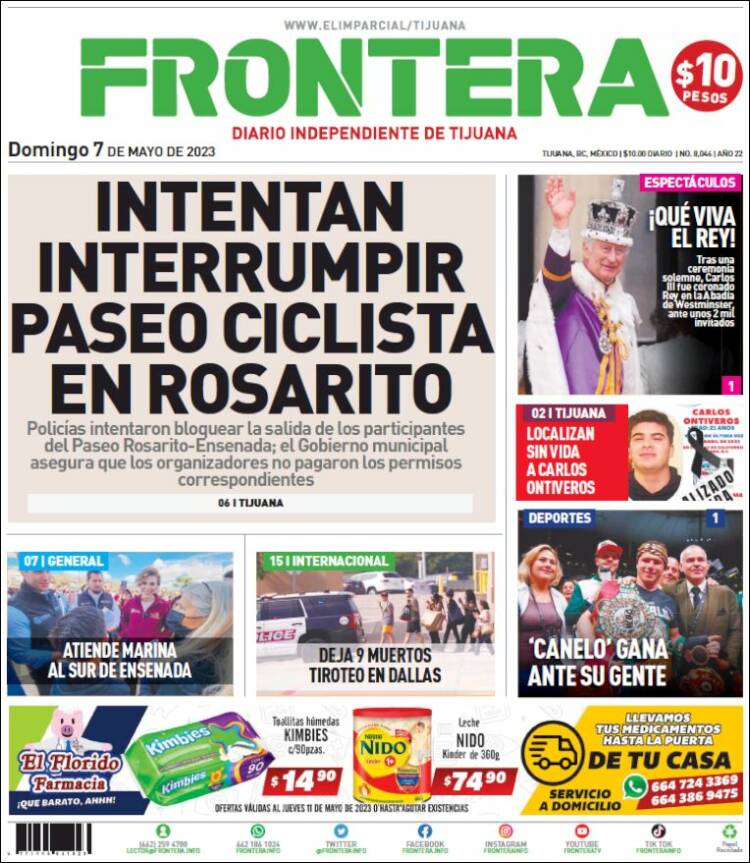 Portada de Frontera (México)