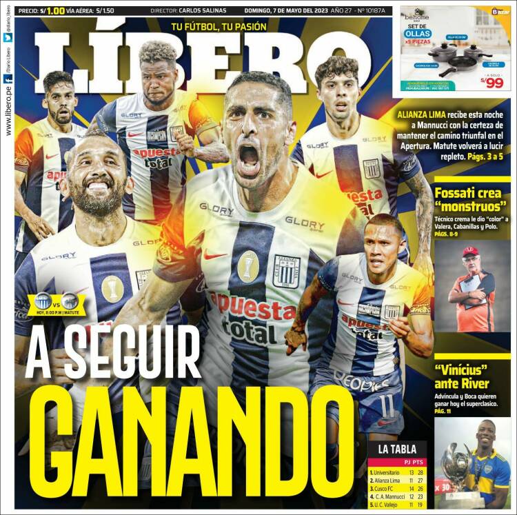 Portada de Líbero (Perú)
