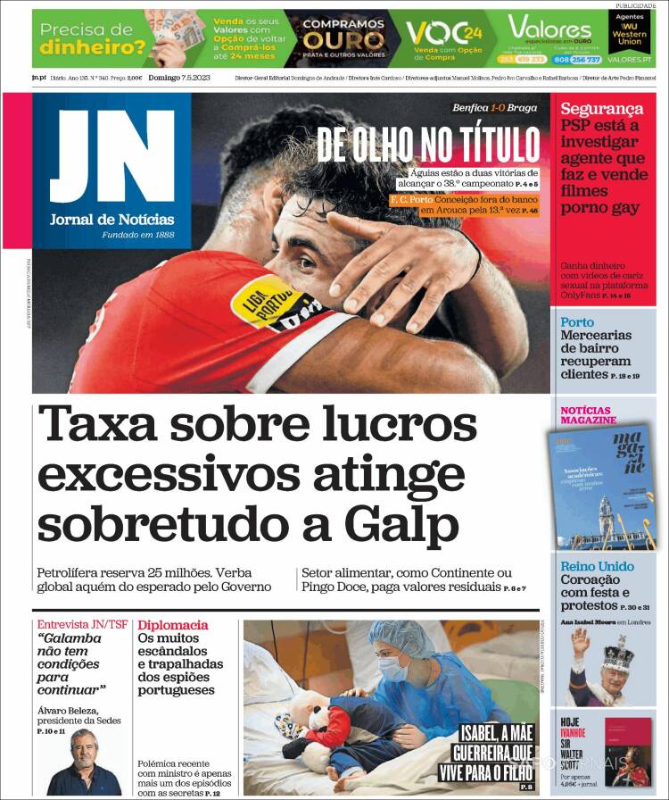 Portada de Jornal de Notícias (Portugal)