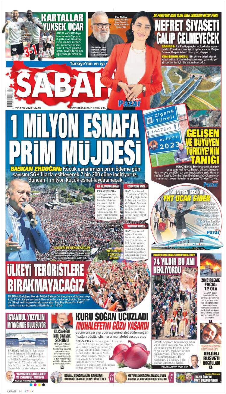 Portada de Sabah (Turqu&iacute;a)